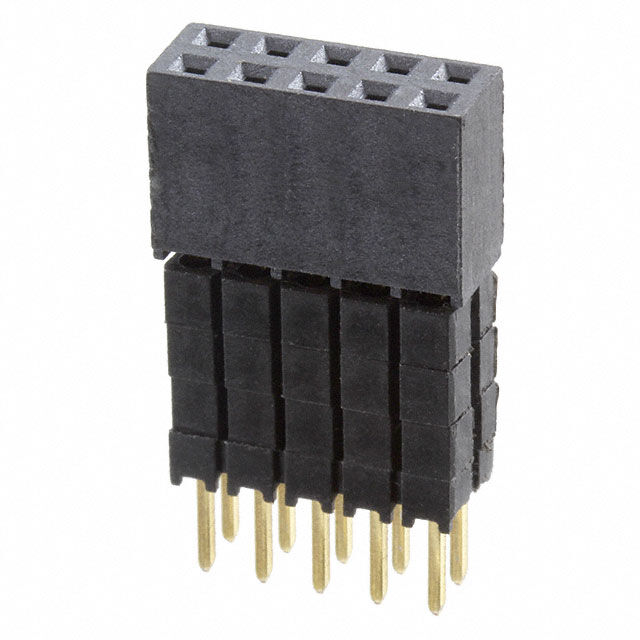 CONN SOCKET 10POS 0.1 GOLD PCB