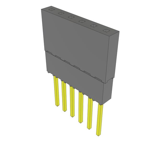 CONN SOCKET 6POS 0.1 GOLD PCB