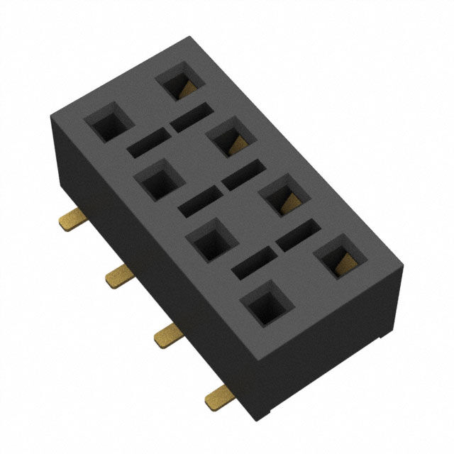 CONN RCPT 8POS 0.1 GOLD SMD