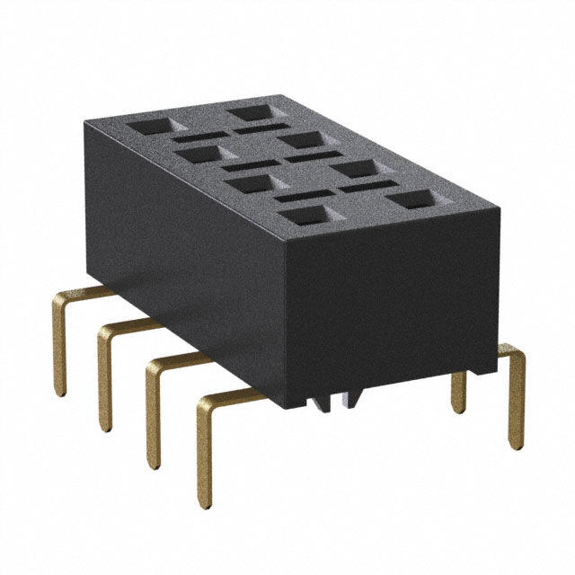 CONN RCPT 8POS 0.1 GOLD PCB