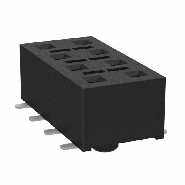 CONN RCPT 8POS 0.1 GOLD SMD
