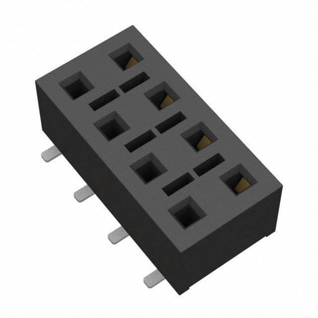 CONN RCPT 8POS 0.1 GOLD SMD