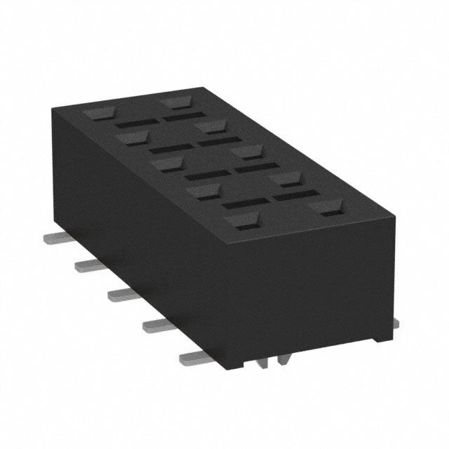 CONN RCPT 10POS 0.1 GOLD SMD