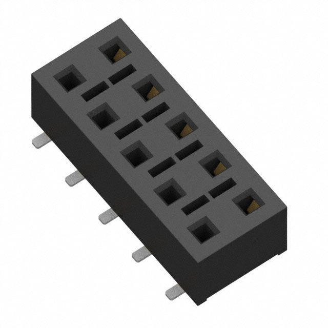 CONN RCPT 10POS 0.1 GOLD SMD