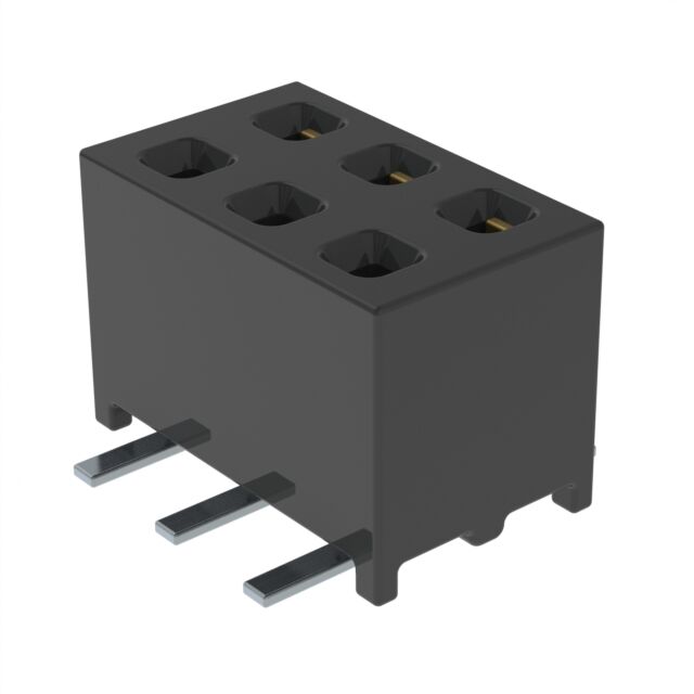 CONN RCPT 6POS 0.079 GOLD SMD