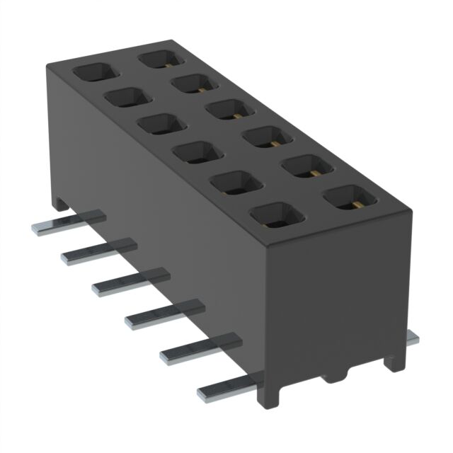 CONN RCPT 12POS 0.079 GOLD SMD