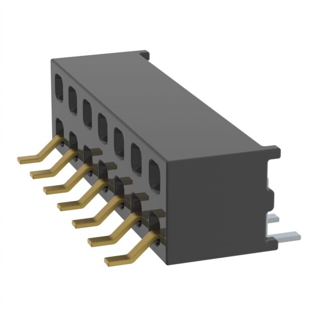 CONN RCPT 14P 0.079 GOLD SMD R/A