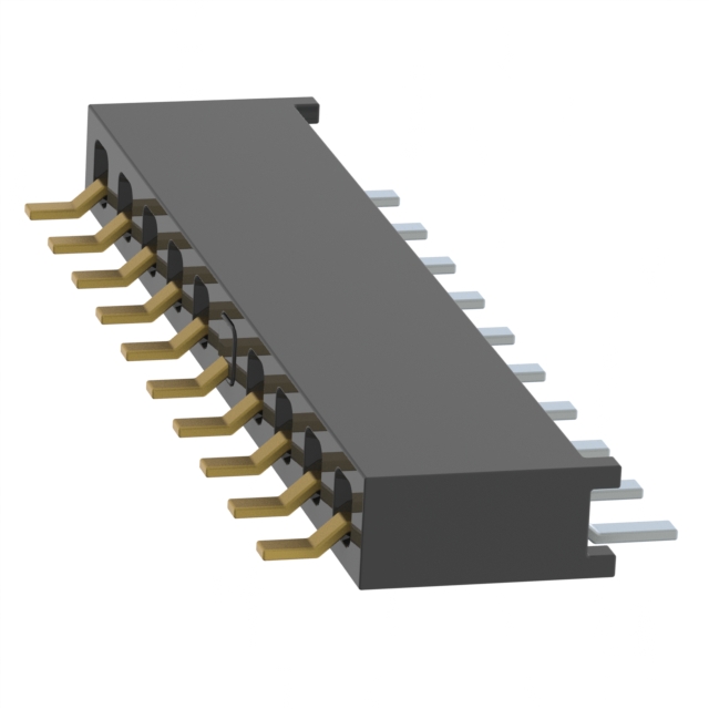 CONN RCPT 10P 0.079 GOLD SMD R/A