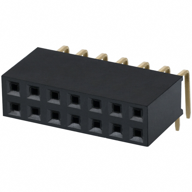 CONN HDR 14POS 0.1 GOLD PCB R/A