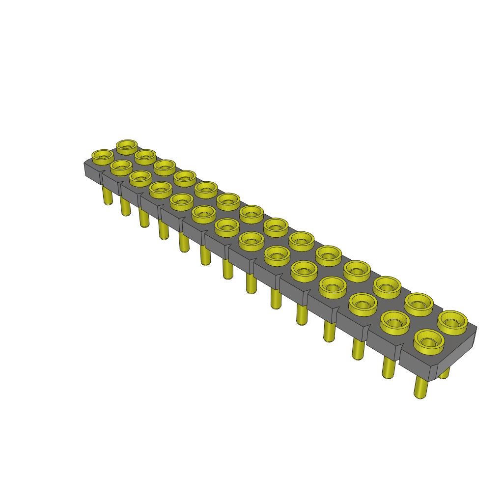 CONN RCPT 58POS 0.1 GOLD PCB