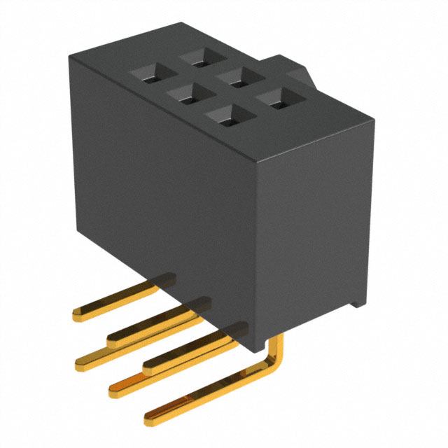 CONN HDR 6POS 0.1 GOLD PCB R/A