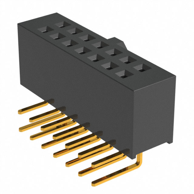 CONN HDR 14POS 0.1 GOLD PCB R/A