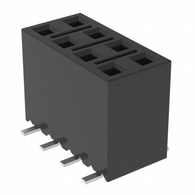 CONN RCPT 8POS 0.1 GOLD SMD