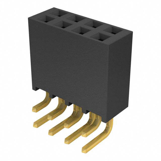 CONN RCPT 8POS 0.1 GOLD PCB R/A
