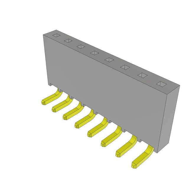 CONN RCPT 8POS 0.1 GOLD PCB R/A
