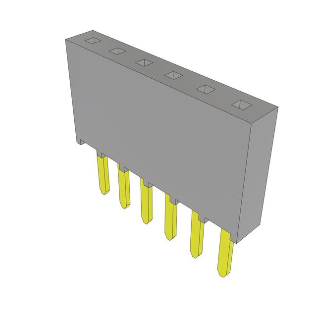 CONN RCPT 6POS 0.1 GOLD PCB