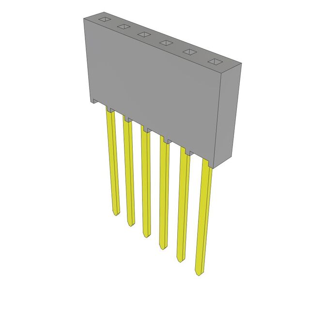 CONN RCPT 6POS 0.1 GOLD PCB