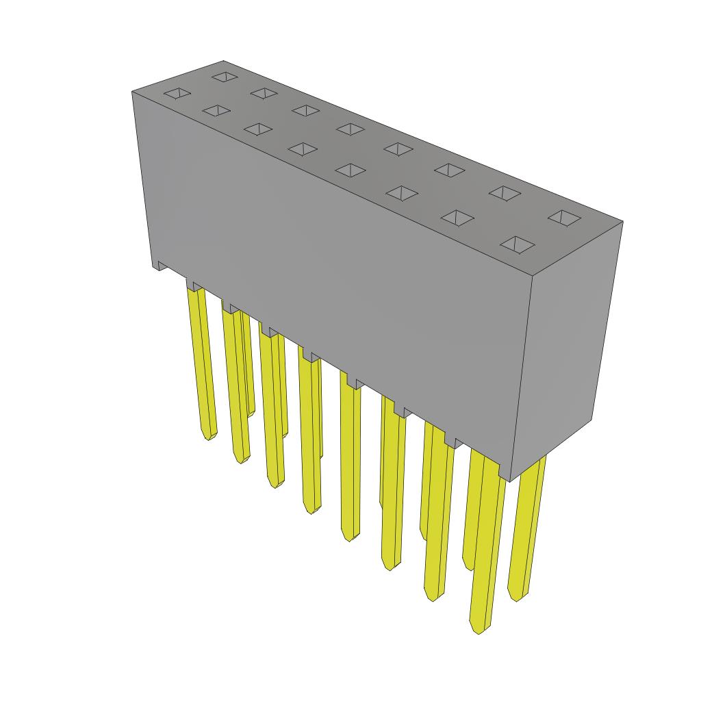 CONN RCPT 16POS 0.1 TIN PCB