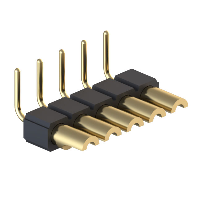 CONN HDR STRIP SOLDER 5POS GOLD