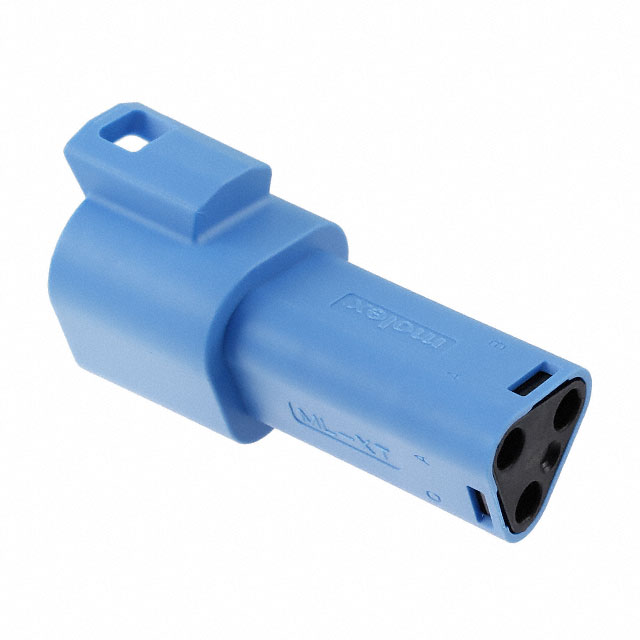 CONN RCPT HSG 3POS BLUE