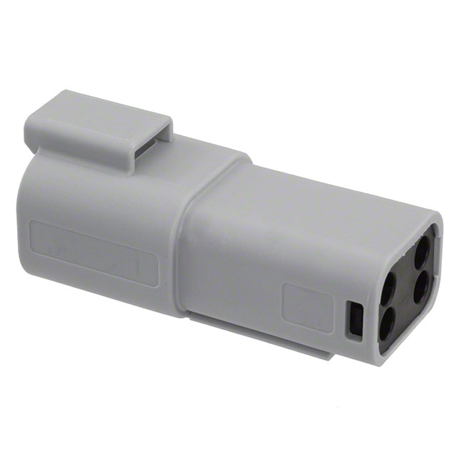 CONN RCPT HSG 4POS GRY W/ SM