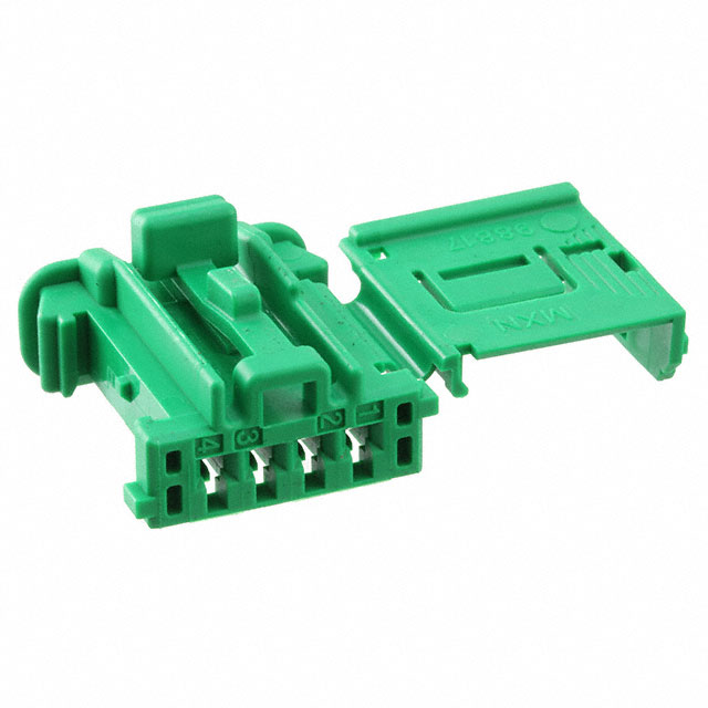 CONN RCPT HSG 4POS GRN