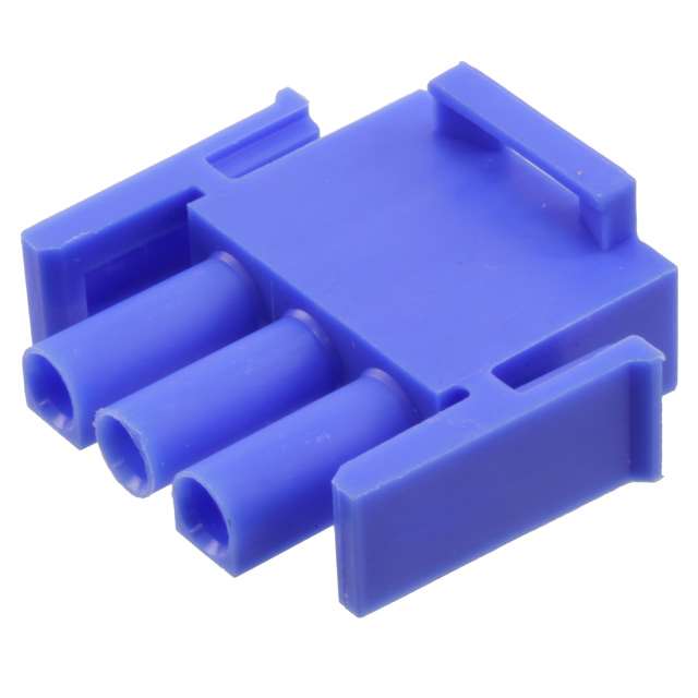 CONN PLUG HSG 3POS UNIV BLUE