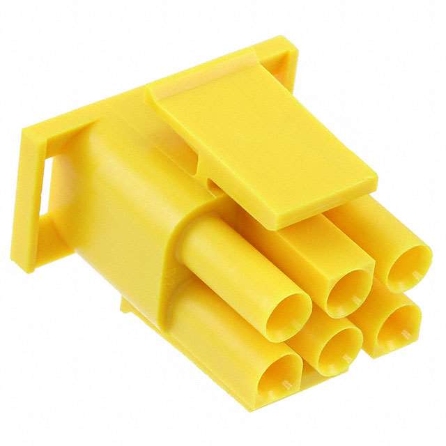 CONN PLUG HSG 6POS YELLOW