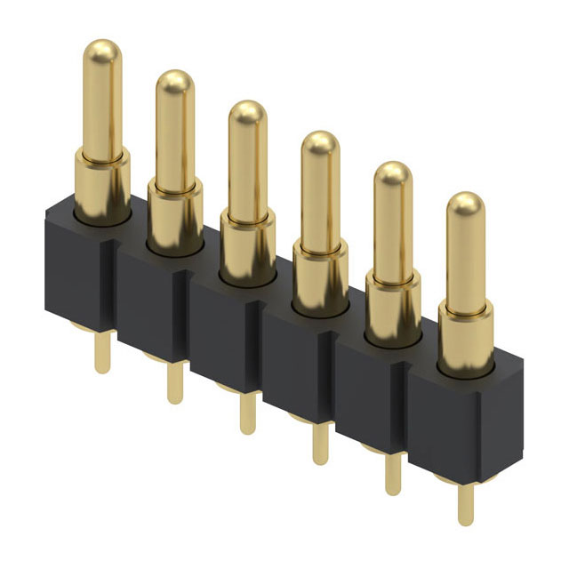 CONN SPRING PISTON 6POS PCB