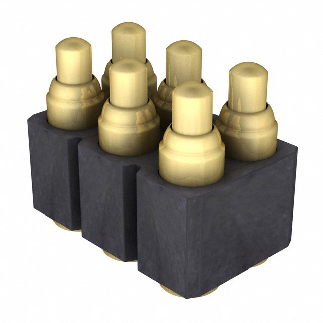 CONN SPRING PISTON 6POS SMD