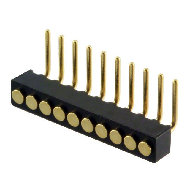 CONN SPRING TARGET 10POS R/A PCB