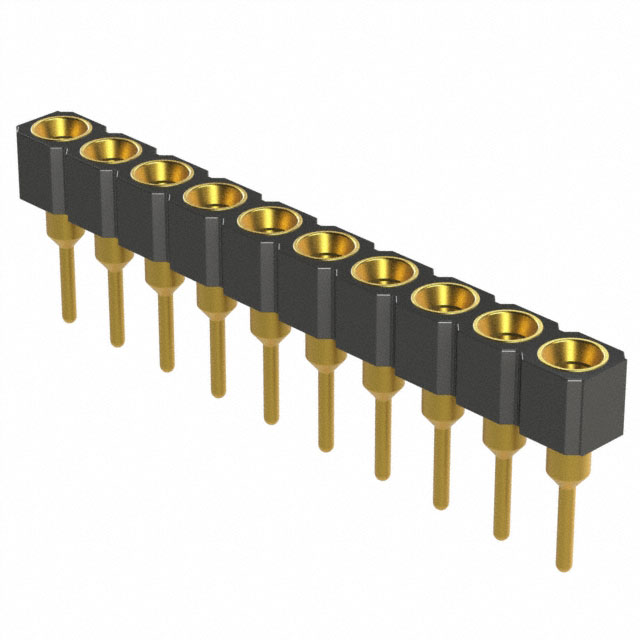 CONN SOCKET SIP 10POS GOLD