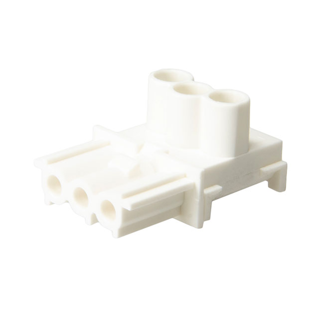 CONN RECEPT 3POS SCREW WHT
