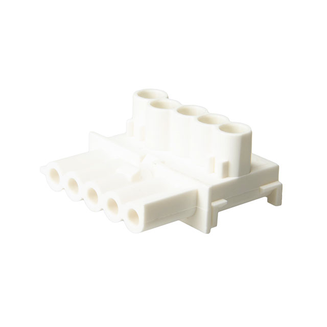 CONN RECEPT 5POS SCREW WHT