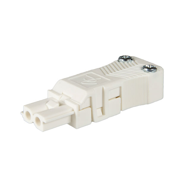 CONN RECEPT 2POS SCREW WHT