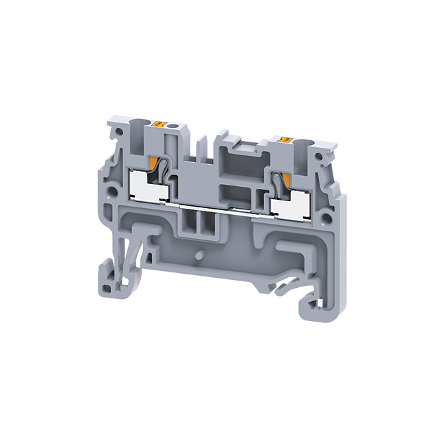 DIN TERM BLK, PUSH-IN, FEED-THRU