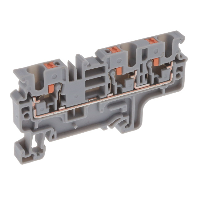 DIN TERM BLK, PUSH-IN, 3 CONN