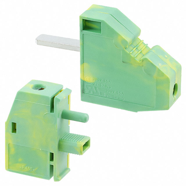 TERM BLK 1POS GREEN/YELLOW