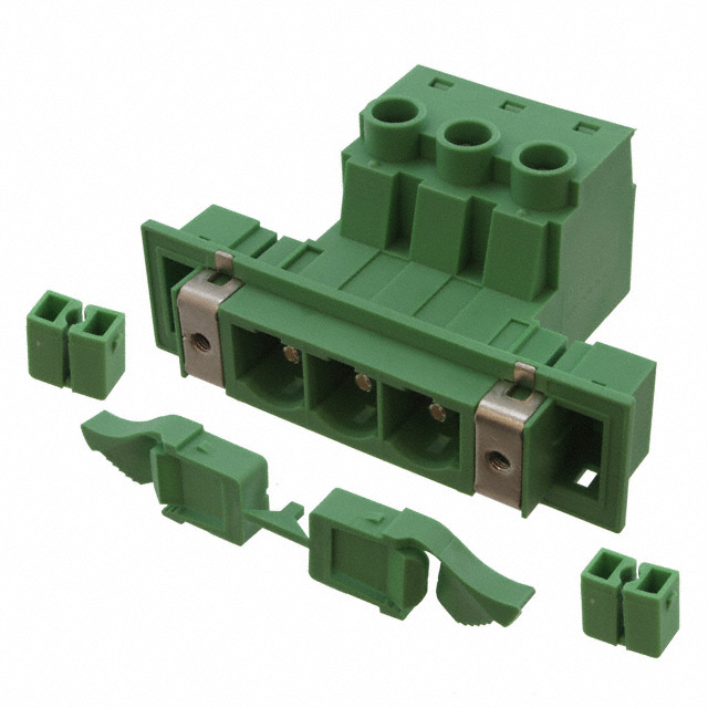 TERM BLK 3POS GREEN