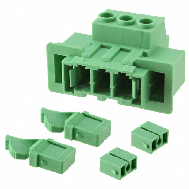 TERM BLK 3POS GREEN
