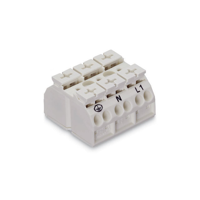TERM BLK 3POS WHITE