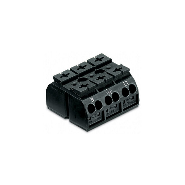 TERM BLK 3POS BLACK