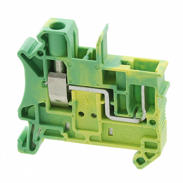 TERM BLK 2POS GREEN/YELLOW