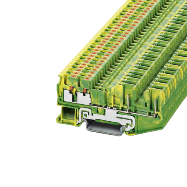 TERM BLK 4POS GREEN/YELLOW