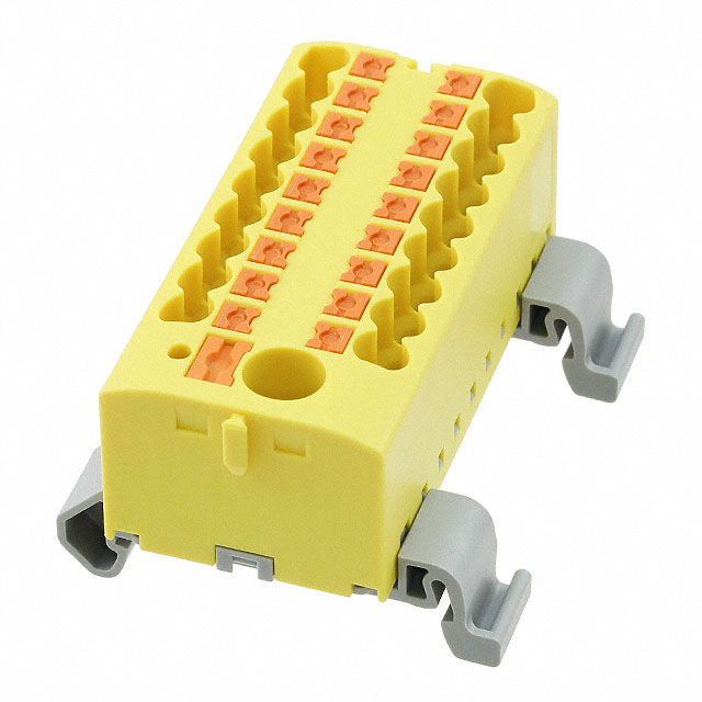 TERM BLK 19POS YELLOW