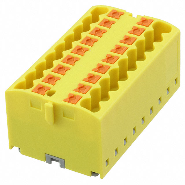 TERM BLK 18POS YELLOW