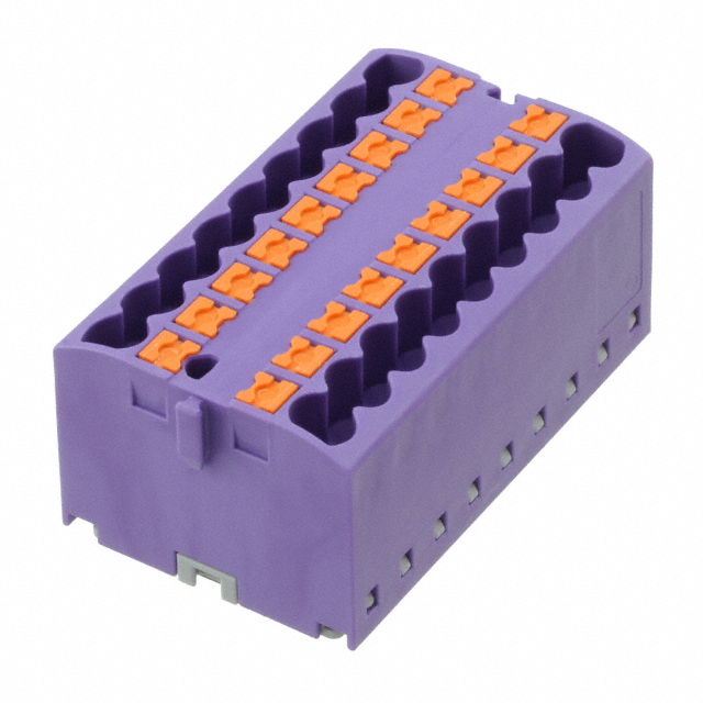 TERM BLK 18POS VIOLET