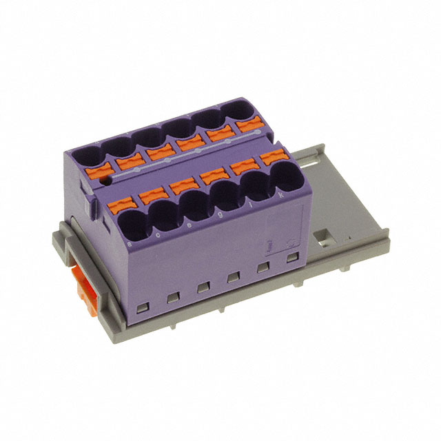 TERM BLK 12POS VIOLET