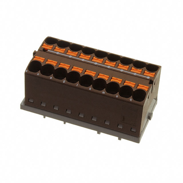 TERM BLK 18POS BROWN