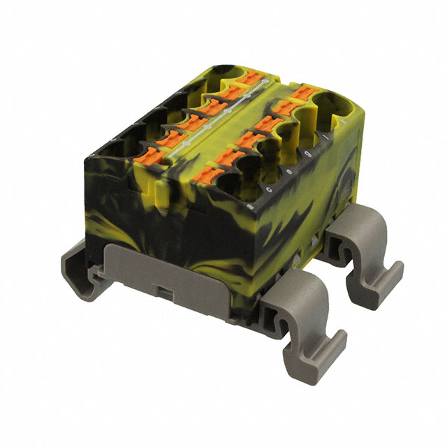 TERM BLK 12POS BLACK/YELLOW